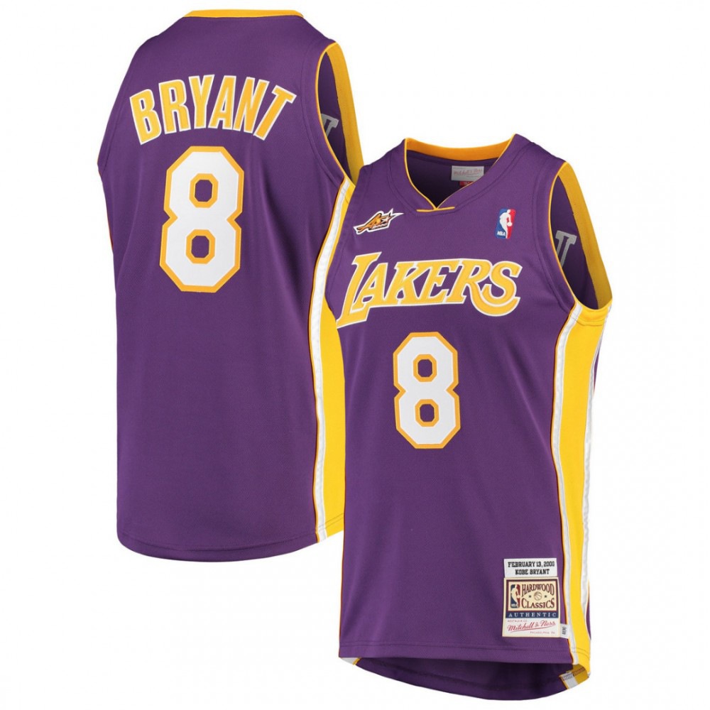 Men's Los Angeles Lakers Kobe Bryant #8 Purple 00-01 Hardwood Classics Jersey-Pro Kit Vault | Brand New 26/27 Sports Jerseys